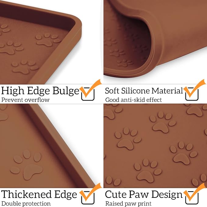 Ptlom Dog Food Mat Anti-Slip Bowl Mats - Image 4