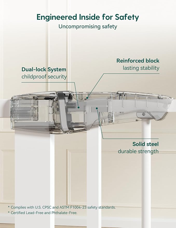 Babelio Metal Baby Gate, 29-43" Auto Close Easy Install Pet Gate PressGuard P7 - Image 3