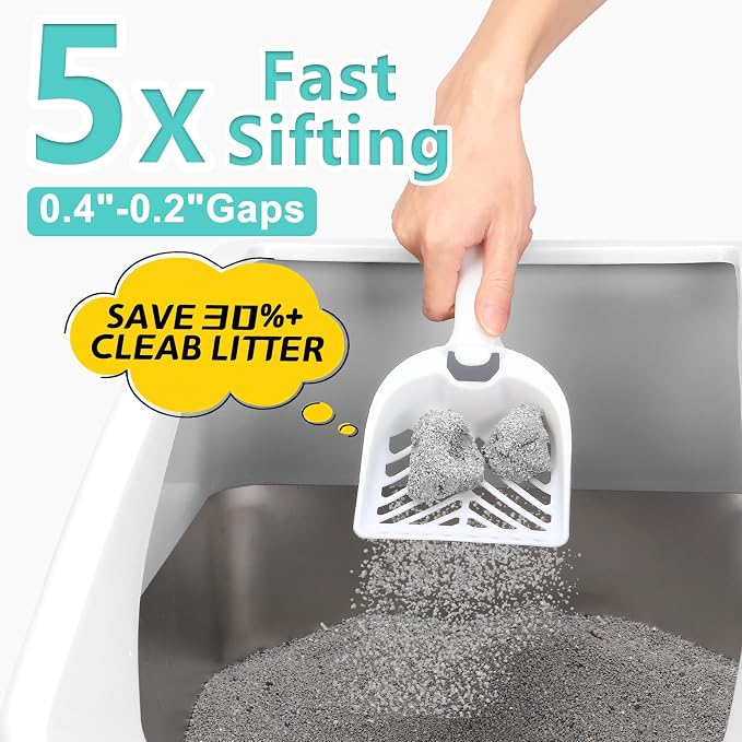 2 Pack Stainless Steel Litter Box | XL Enclosed Cat Litter Boxes - Image 9
