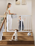 COMOMY 30" Tall Baby Gate for Stairs Doorways, Fits Openings 29.5" to 46" Wide by COMOMY