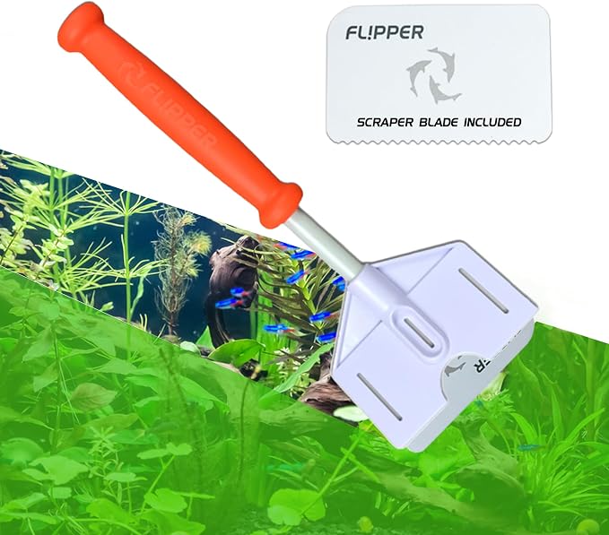 FLIPPER Platinum Stubby Hand Algae Scraper – Aquarium Glass & Acrylic Cleaner by FLPPER