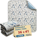 Washable Pee Pads for Dogs, 2 Pack Reusable Puppy Pads, Absorbent Whelping by TIFILE