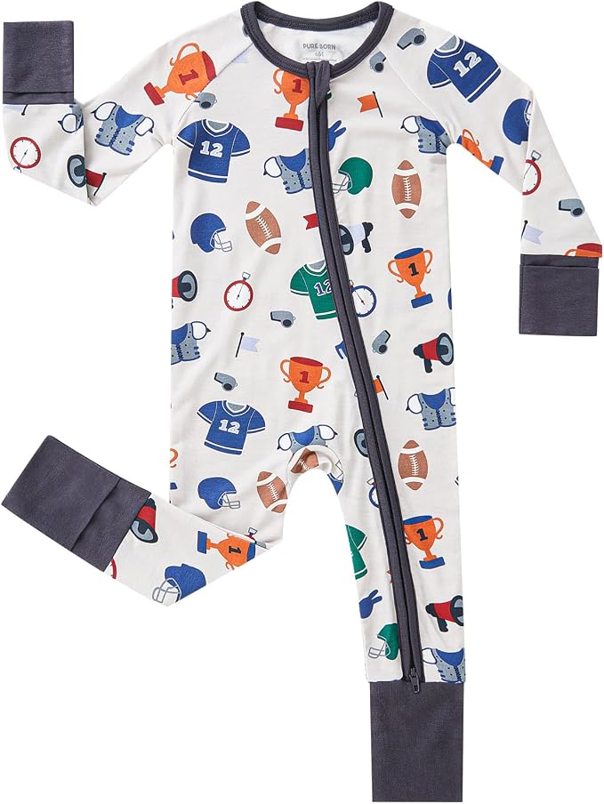 pureborn Baby Infant Boys Girls Sleeper Snug Fit Viscose from Bamboo Pajamas by pureborn