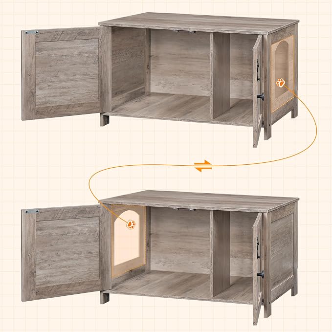 HOOBRO Litter Box Enclosure, Cat Litter Box Furniture - Image 8