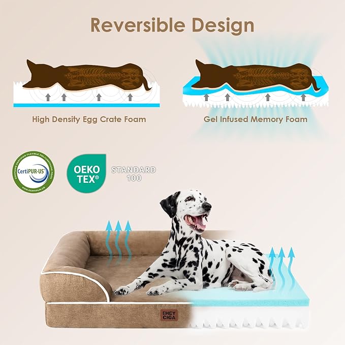 EHEYCIGA Orthopedic Dog Bed for Medium Dogs, Waterproof Memory Foam Medium Dog - Image 4