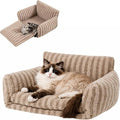 Hollypet Cat Bed Fluffy Plush Mutifuctional Double-Layer Soft Pet Couch by Hollypet