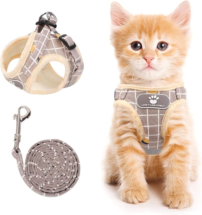 Khaki-Pattern, XS Cat & Dog Vest Harness by NCMAMA
