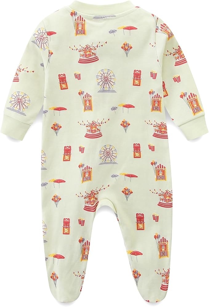 Unisex Baby Boy and Girl Zipper Onesie Toddler Footie One-Piece Infant Romper - Image 2
