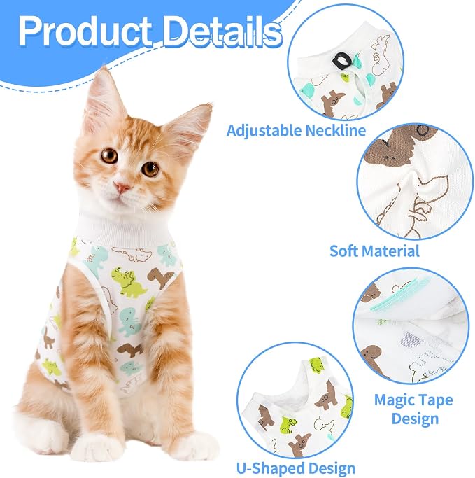 Cat Recovery Suit Female, Breathable Cat Onesie After Surgery Female - Image 2