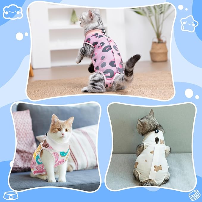 Coppthinktu Cat Recovery Suit Female, Breathable Cat Onesie After Surgery Female - Image 4