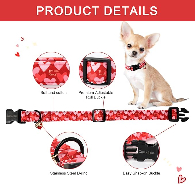 Unique style paws Valentine's Day Dog Collar Plastic Buckle Collar - Image 2