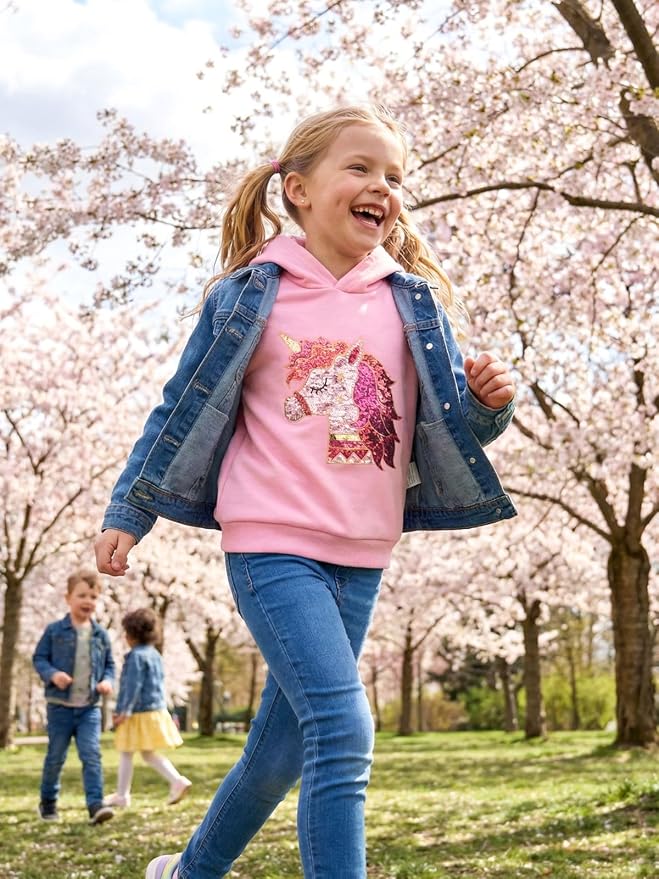 WELAKEN Sweatshirts for Girls Toddler & Kids II Little Girl's Pullover Tops - Image 4