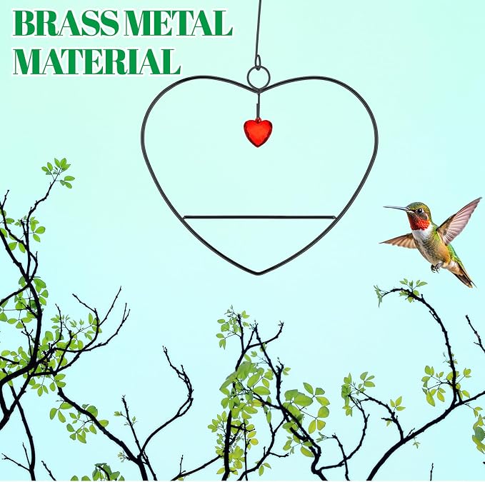 LemonRoad Hummingbird Swing, Tweet Heart Birdie Swing, Copper Hummingbird Perch - Image 5