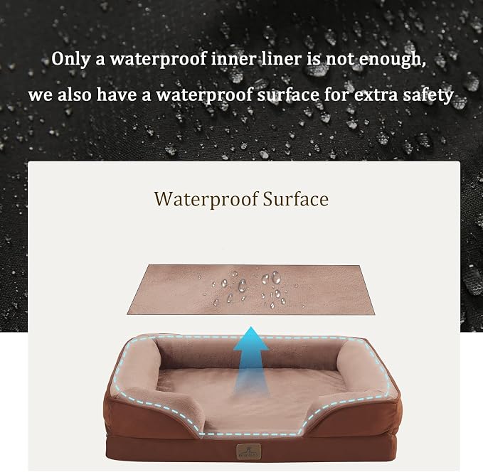 Bedfolks Orthopedic Dog Bed, Big Waterproof Dog Sofa Bed - Image 3