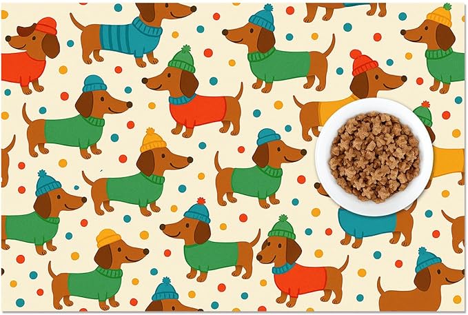 Cute Dachshund Dogs Pet Food Mat Spill-Proof Pet Feeding Mat - Image 8