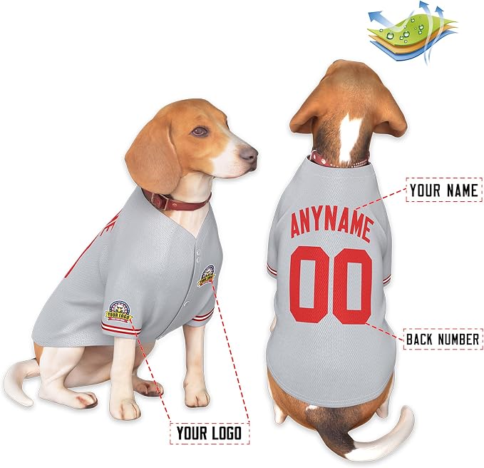 Custom Dog Baseball Jersey - Image 3