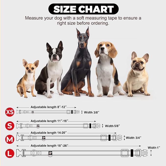 azuza Reflective Dog Collar, Soft Neoprene Padded Pet Collar - Image 6