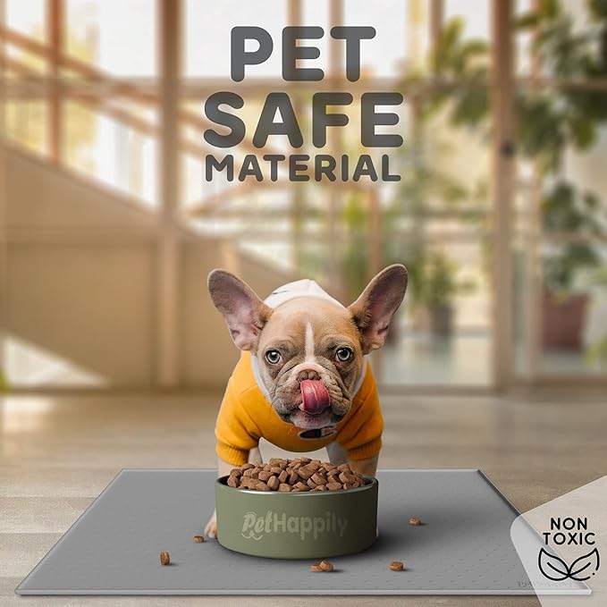 Dog Food Mat - Raised Edges Dogs Mat - Image 3
