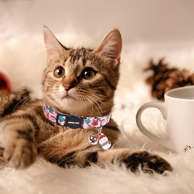ARING PET 2 Pack Cat Collar, Christmas Breakaway Kitten Small Collars - Image 3