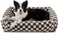 JOEJOY Dog Bed Medium Size Dog, Rectangle Washable Orthopedic Corduroy Fleece by JOEJOY