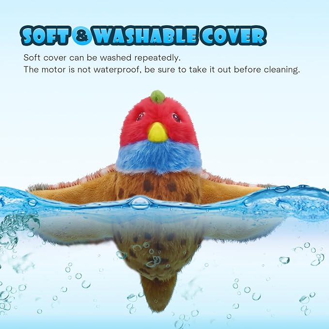 Cat Toys, Flapping Wings Pheasant, No Flying, Chirping Bird Interactive Catnip - Image 5