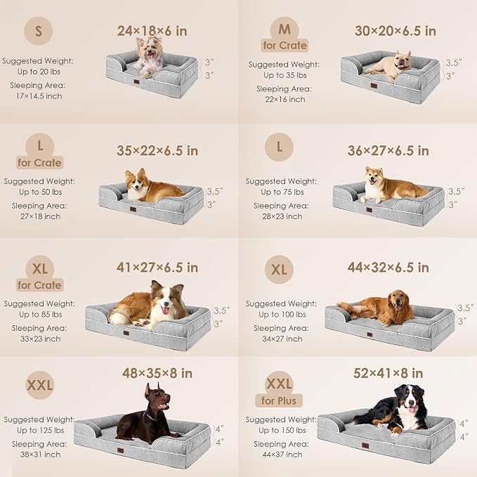 EHEYCIGA Orthopedic Dog Beds for Large Dogs, Waterproof Memory Foam Large Dog - Image 2