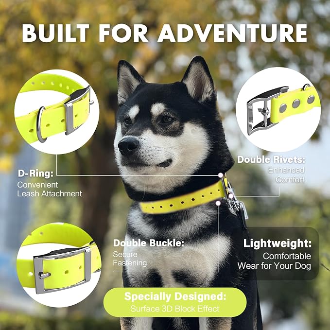 4.2FT Dog Collar and Leash Set, PVC Waterproof Adjustable Odor Proof Pet - Image 4
