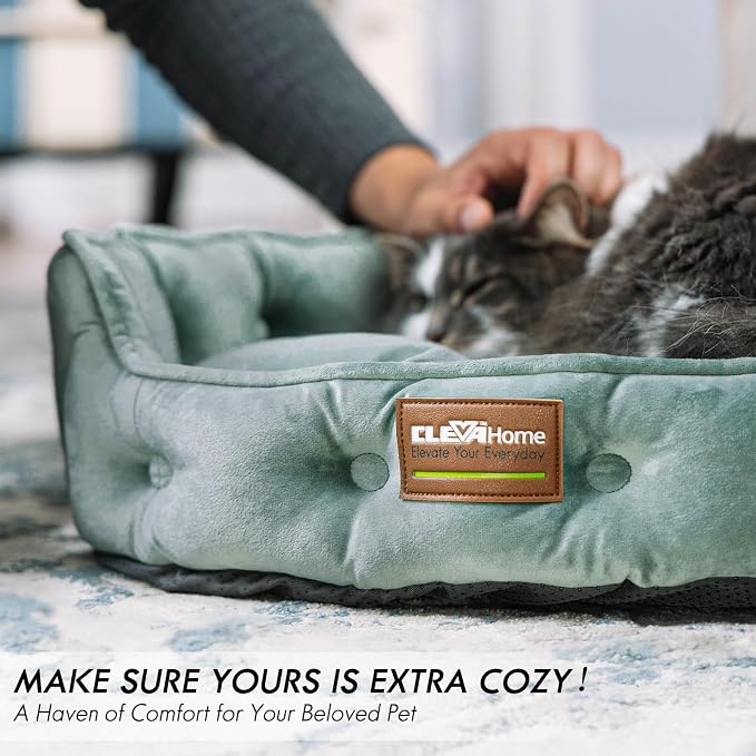 ClevaHome Cat Dog Bed for Small Pets up to 15lbs - Image 2