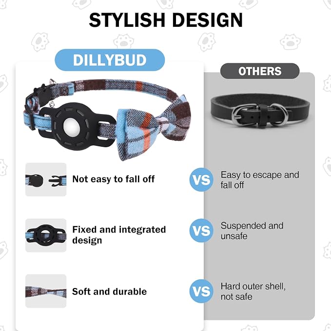 Airtag Cat Collar with Bells, Kitten Collar Breakaway - Image 4