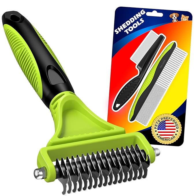 3PCS Pet Grooming Rake & Metal Comb & Flea Comb by Unknown