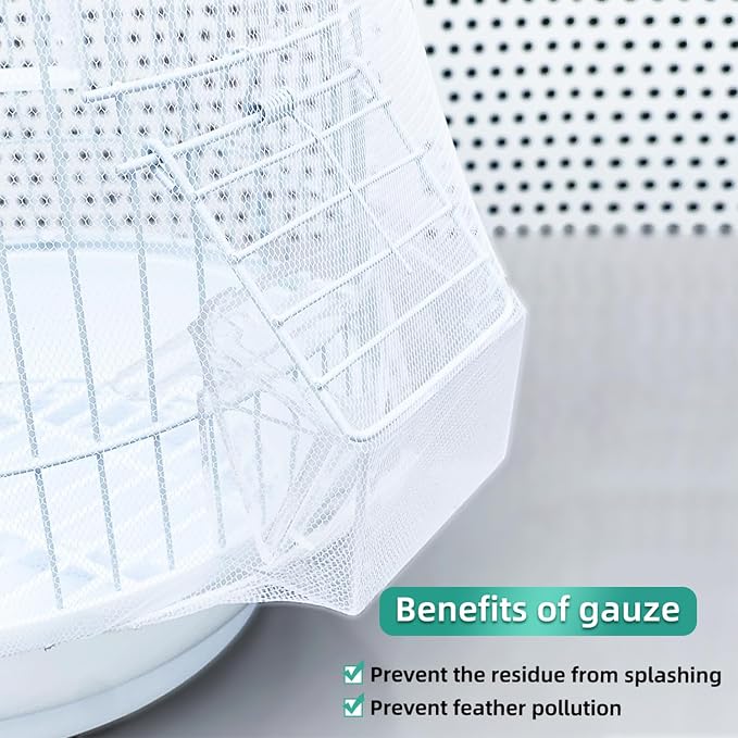 Bird Cage Seed Catcher, Seed Catcher Guard Net Cover, Parrot Nylon Mesh Net - Image 3