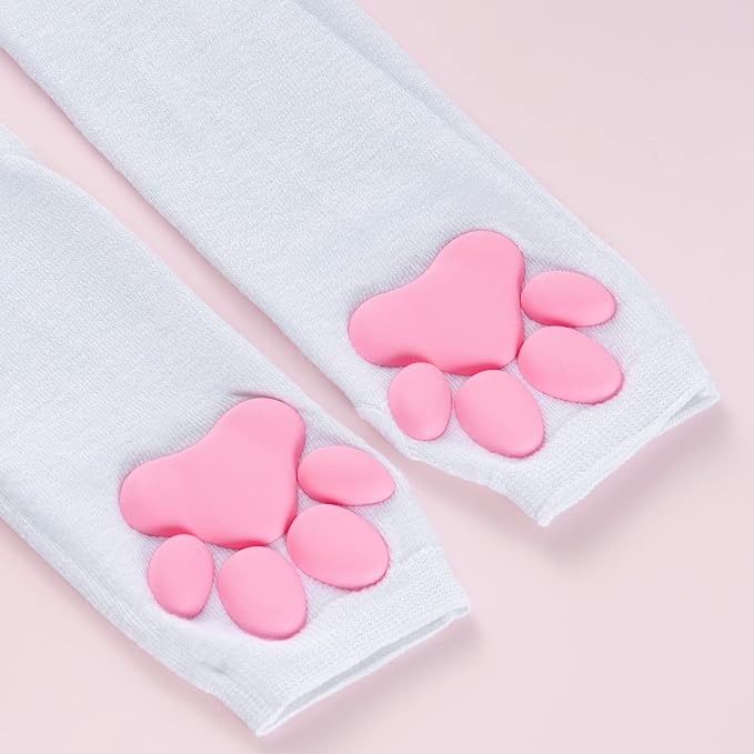 Nydotd Cat Paw Pad Mittens Gloves Kawaii Pink 3D Claw Fingerless Cute Cat - Image 5