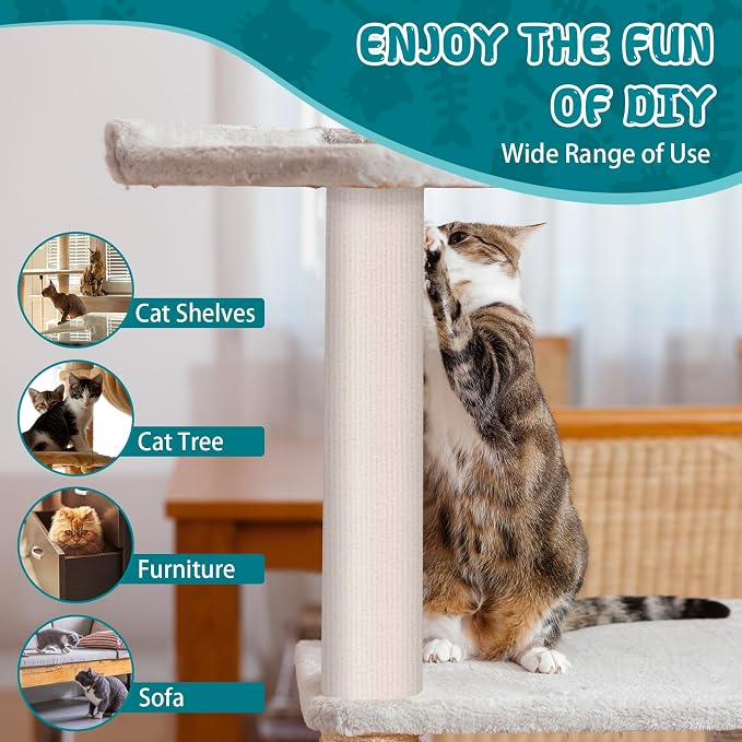 Climbing Cat Scratcher Mat Trimmable Cat Scratching Post Carpet 157.4’’x15.8’’ - Image 6
