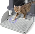 Cat Litter Box Step with Removable Splash-Proof Baffles, Large Pet Ramp by Bartuke