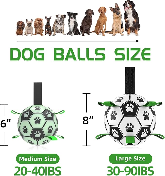 QDAN Glow in The Dark Dog Toys Soccer Ball - Image 7