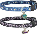 Cat Collar Breakaway, 2 Pack Cotton Cats Collars by Giecooh