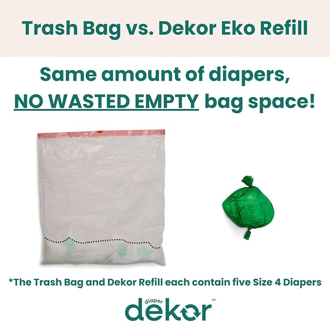 Diaper Dekor CLASSIC Diaper Pail Refills | 4 Count Unscented | Exclusive - Image 5