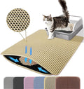 Small Cat Litter Mat, 20x14’’ Double Layer Honeycomb Cat Litter Box Mat by Petinstinct