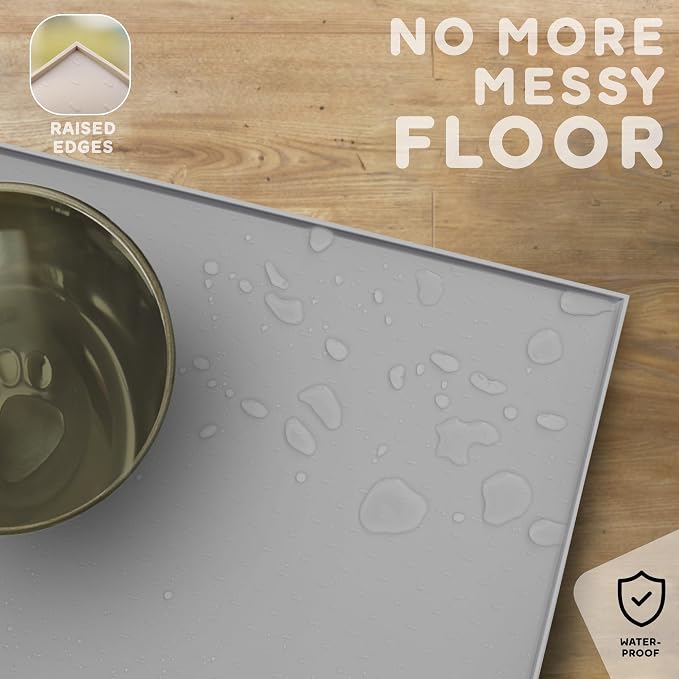 Dog Food Mat - 24x15 Raised Edges Dogs Mat - Image 5