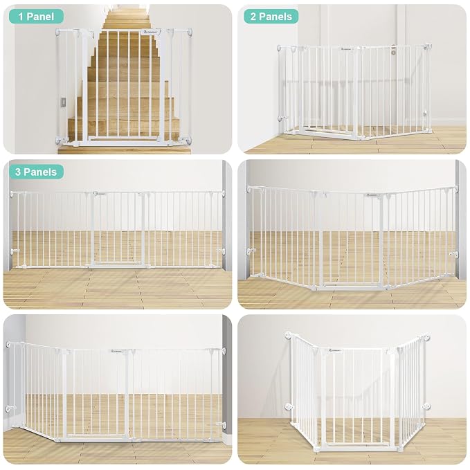 COMOMY 80" Extra Wide Baby Gate, Dog Gate - Image 5
