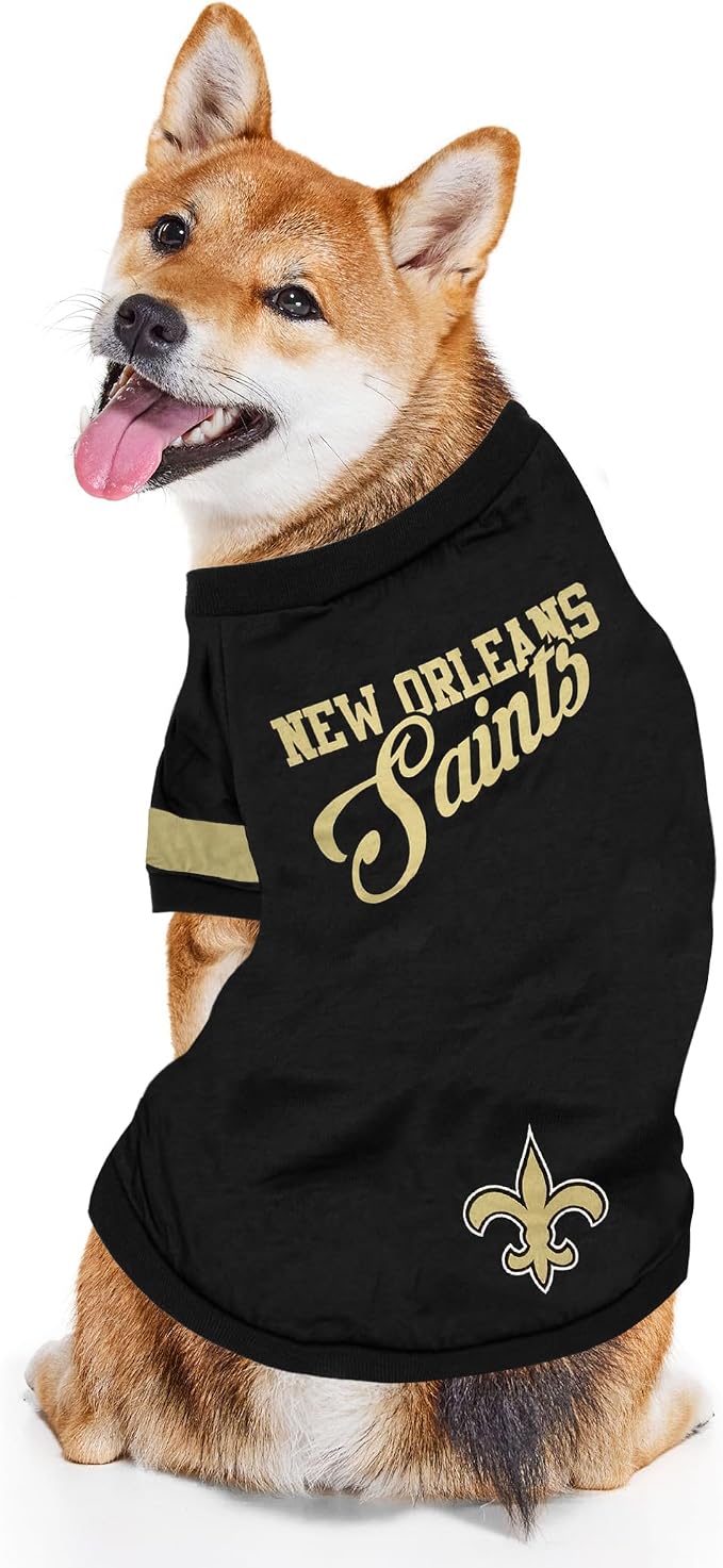 NFL New Orleans Saints T-Shirt for Dogs & Cats, Large. Football Dog Shirt for - Image 6