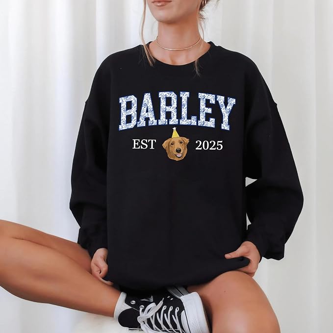 Custom Pet Sweatshirts with Photo and Name, Personalized Dog Sweatshirt - Image 3