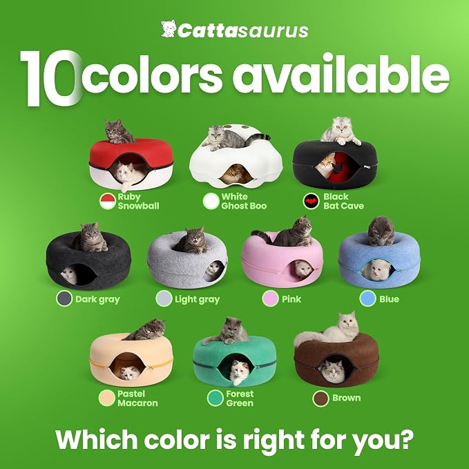 Cattasaurus Unique Gothic Peeka-Boo Cat Cave, Extra Spacious - Image 8