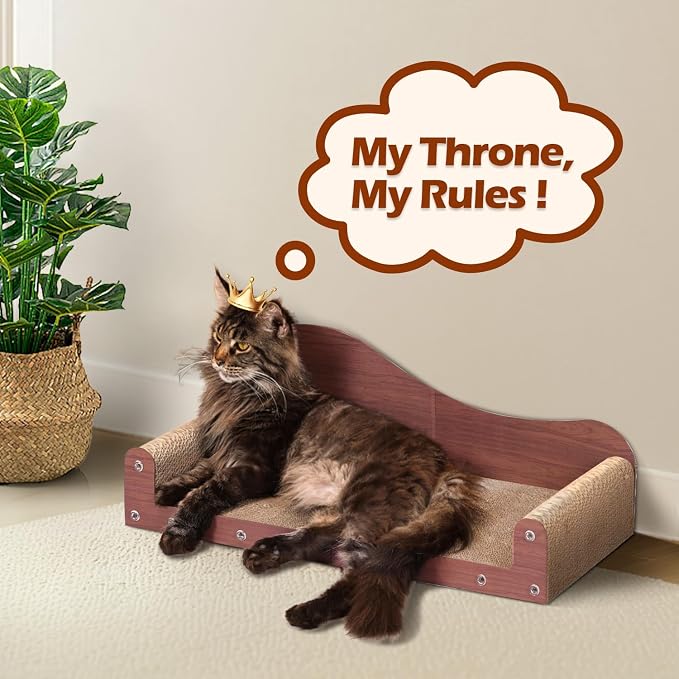 ComSaf 26.4" Large Cat Scratcher Bed, Cat Scratching Board, Durable Cardboard - Image 8