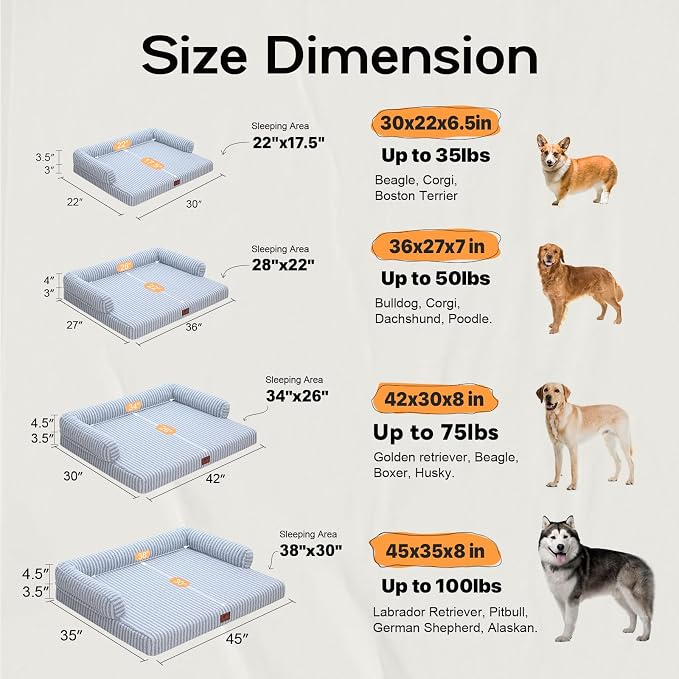Dog Bed Medium Size Dog-Orthopedic Waterproof Bed - Image 3