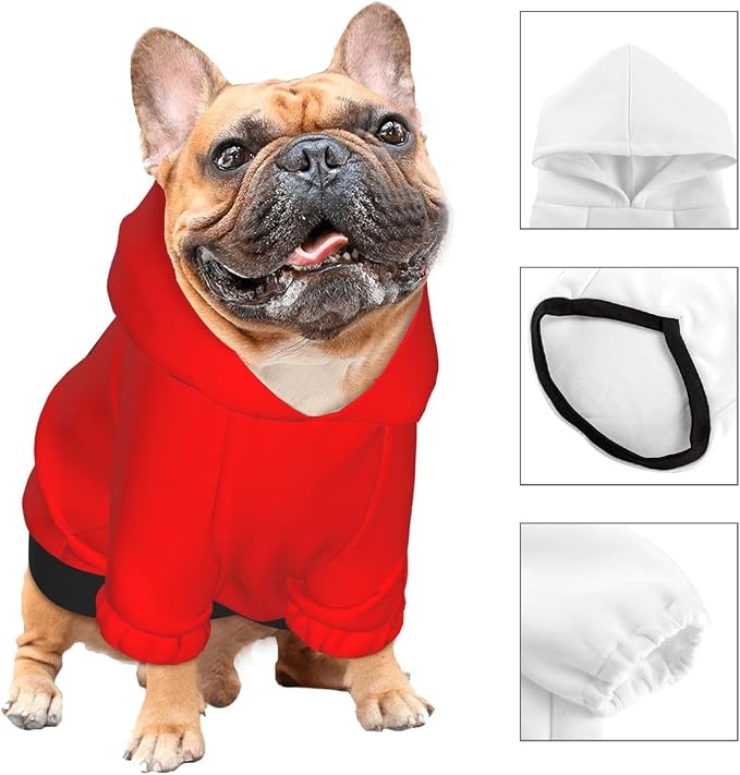 Custom Dog Hoodie Warm with Your Photo Text Logo Name Personalized Dog Clothes - Image 5