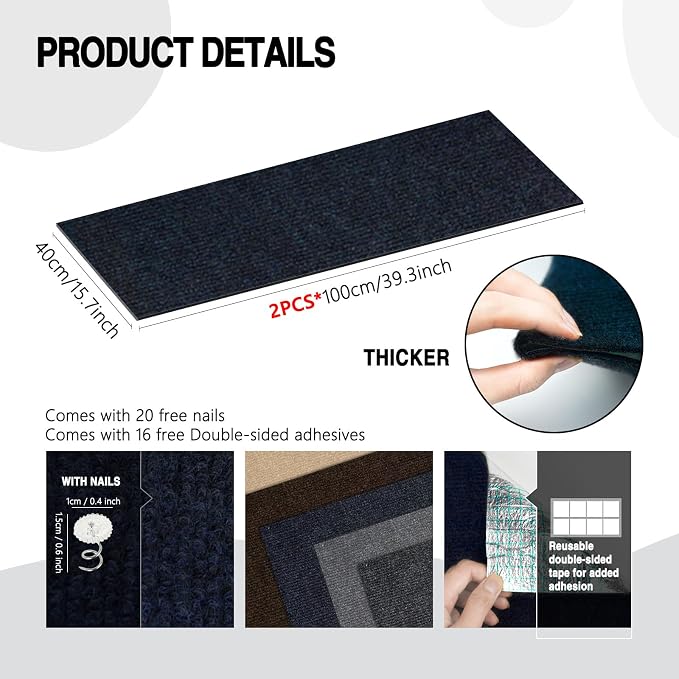 2Pack Total 78.7"x15.8" Cat Scratch Mat - Image 2