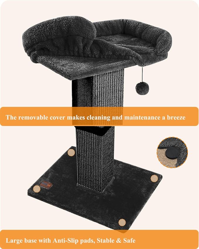 32" Cat Scratching Post for Indoor Cats, Sisal Cat Scratcher - Image 5