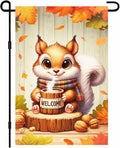 Fall Everyday Garden Flag 12x18 Inch Cute Red Squirrel by BlissYard