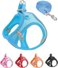 XXXS Blue Soft Mesh Dog Harness and Leash Set, No Escape Puppy Harnesses by Unknown